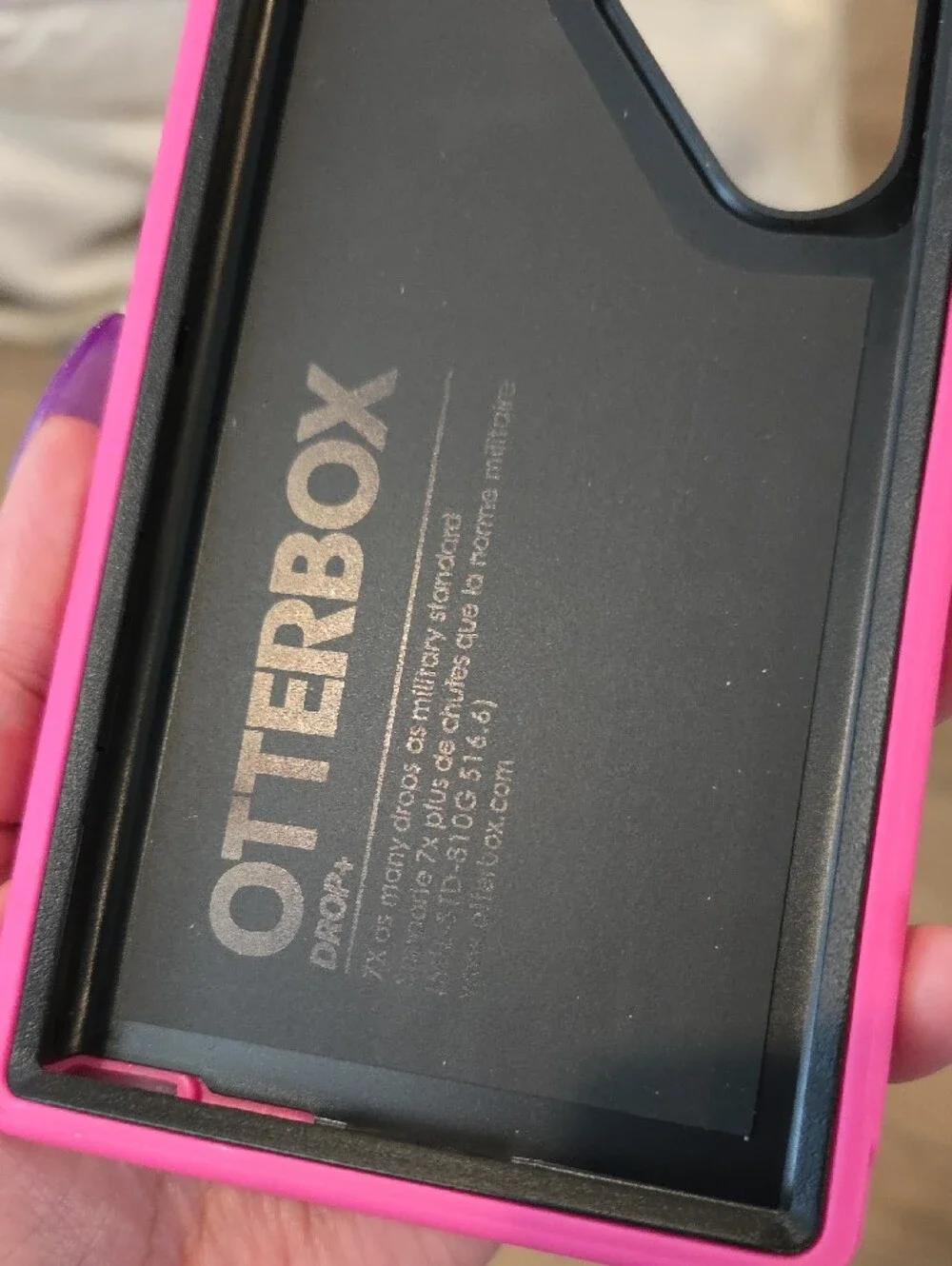 OtterBox Dual-Layer Phone Case in Bright Pink and Black Samsung S25 Ultra